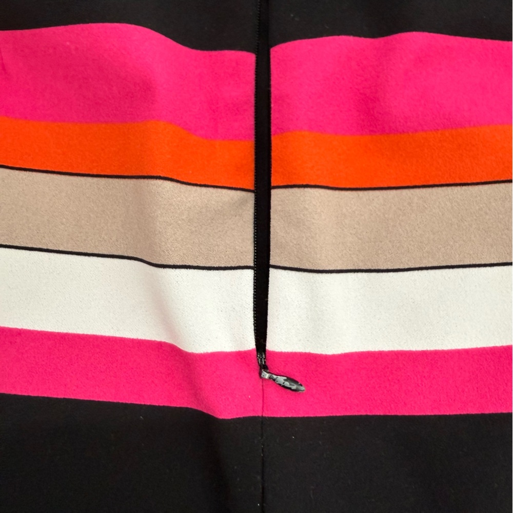 Kasper | Striped Multicolor Stretch Suit Skirt Size 16 - Picture 4 of 9
